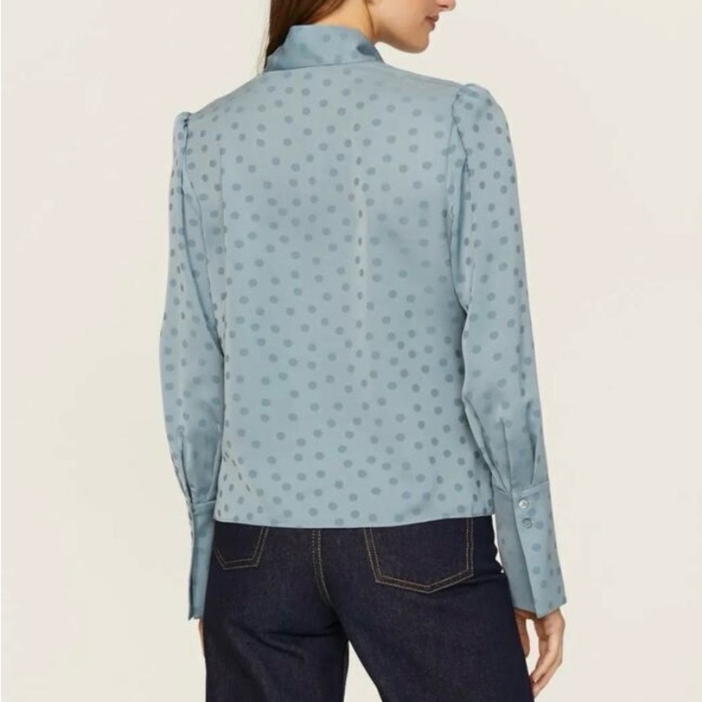 Favorite Daughter Powder Blue Polka Dot Long-Sleeve Blouse